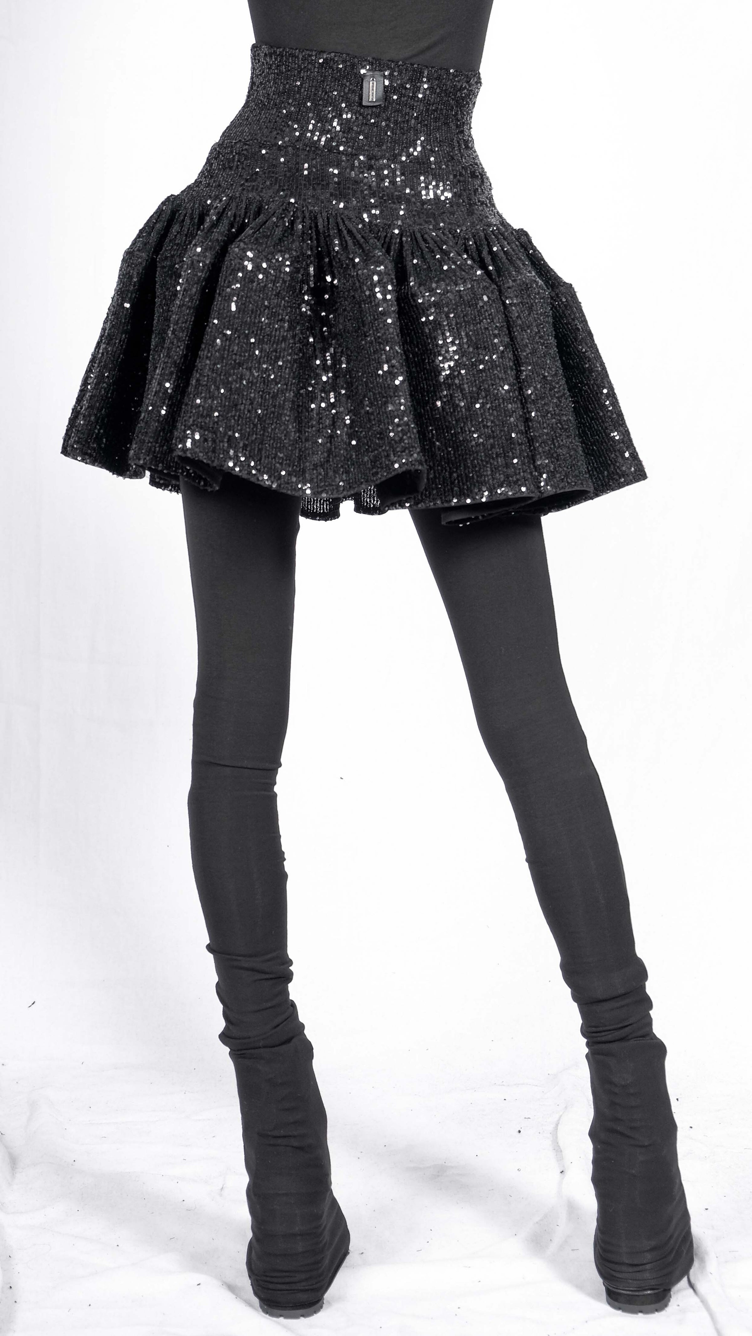 Sequin skirt with black tights clearance